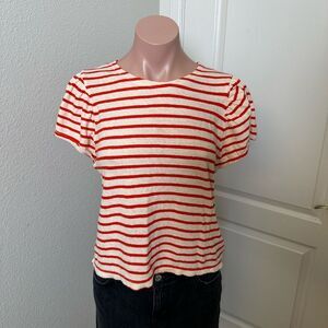 Madewell Stripe Flowy Sleeve Top Sz XXS